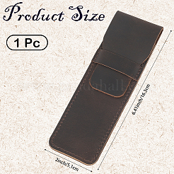 革ペンバッグ  ペンホルダー  長方形  ココナッツブラウン  160x51x8mm&nbsp;AJEW-WH20020-332A