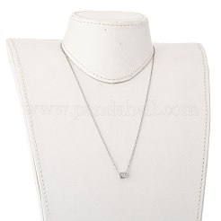 Cube Micro Pave Cubic Zirconia Pendant Necklaces & Bracelets Sets&nbsp;SJEW-JS01116-01