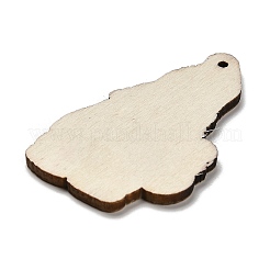 ウッドペンダント  クリスマステーマのチャーム  ジンジャーブレッドマン  49.5x30x2.5mm  穴：1.8mm&nbsp;WOOD-Z003-01E