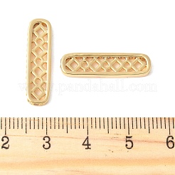 Brass Micro Pave Clear Cubic Zirconia Spacer Bars&nbsp;KK-U064-20A-G