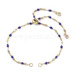 304 Stainless Steel Enamel Dapped Chains Slider Bracelets Making&nbsp;AJEW-JB01293