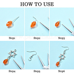 DIY 合金イヤリング ジュエリー作りキット  ミックスカラー  6~33x0.7~22x0.7~8mm  穴：1~4.5mm&nbsp;DIY-YW0011-89
