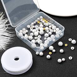 96Pcs Synthetic Howlite Round Beads Kit for DIY Jewelry Making&nbsp;DIY-FS0002-02