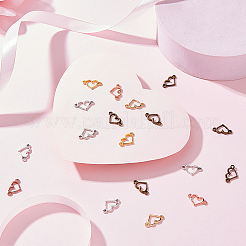 150Pcs 5 Colors Alloy Hollow Connector Charms&nbsp;HEAR-GA0001-01