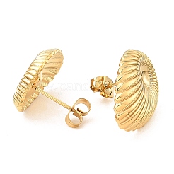 女性用304ステンレススチールスタッドピアス  ティアドロップ  18KGP本金メッキ  24x15.5mm&nbsp;EJEW-E291-12G