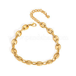 Fashionable 304 Stainless Steel Coffee Bean Chain Anklets for Women&nbsp;CS8470-1