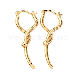 Brass Stick Hoop Earrings&nbsp;EJEW-A143-07G