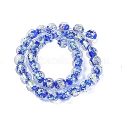 Handmade Foil Lampwork Beads Strands&nbsp;FOIL-K003-06B-24