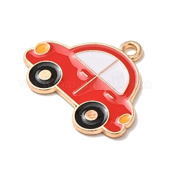 合金エナメルチャーム  ライトゴールド  車のチャーム  20x25x1.5mm  穴：1.8mm&nbsp;AL-CBA78C9-01A-01