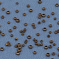 真鍮製つぶし玉カシメ玉  アンティークブロンズ  6.5x1.3cm  2010個/箱&nbsp;KK-PH0035-29AB