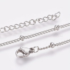 Tarnish Resistant 304 Stainless Steel Curb Chain Anklets&nbsp;AJEW-P069-02P