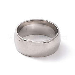 Non-Tarnish 201 Stainless Steel Plain Band Ring for Women&nbsp;RJEW-I089-42P