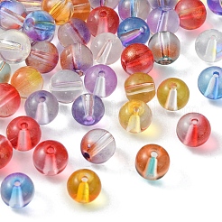 120個8色ガラスビーズ  ラウンド  ミックスカラー  8mm  穴：1.4mm  15個/カラー&nbsp;GLAA-FS0001-42