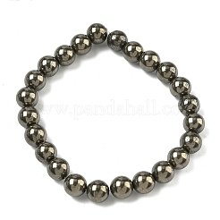 天然ゴールドパイライト/ゴールデンパイライトビーズ連売り  スムーズなラウンド  8mm  穴：1~1.2mm  約24~25個/連  7.40~7.56''（18.8~19.2センチメートル）&nbsp;X-G-G459-B01-8mm
