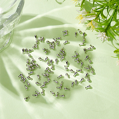 合金チェーン延長コネクター100個  ティアドロップチャーム  プラチナ  6x3x3mm  穴：1.2mm&nbsp;FIND-BC0013-20P