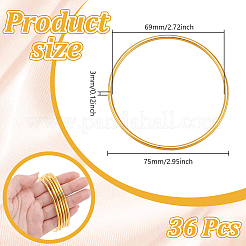 鉄の結合リング  ゴールドカラー  75x3mm  内径：69mm&nbsp;IFIN-WH0065-84