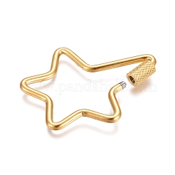 304 Stainless Steel Screw Carabiner Lock Charms&nbsp;STAS-K192-05G