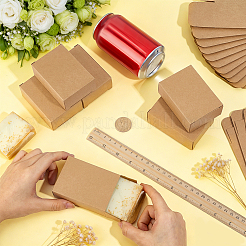 クラフト紙メーラーボックス  長方形  淡い茶色  6x3x8.5cm&nbsp;CON-WH0089-239B-03