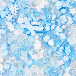 100G Transparent & Opaque Acrylic Beads&nbsp;TACR-TA0001-57D