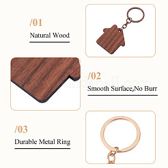 Walnut Wood Pendant Keychains&nbsp;KEYC-TAC0034-06D
