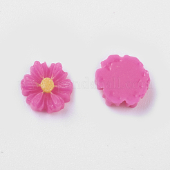 樹脂カボション  花  ミックスカラー  9x8x3mm&nbsp;CRES-B3029-M