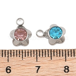 201 Stainless Steel Rhinestone Pendants&nbsp;RB-CBABFDA-14P