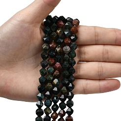Natural Bloodstone/Heliotrope Beads Strands&nbsp;G-Z119-A16-02