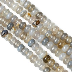 Natural Grey Agate Stone Beads Strands&nbsp;G-S105-8mm-03