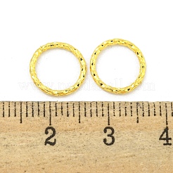 真鍮製フレームコネクター  テクスチャリング  18KGP本金メッキ  10x1mm  内径：8mm&nbsp;LS-KK-K382-01G