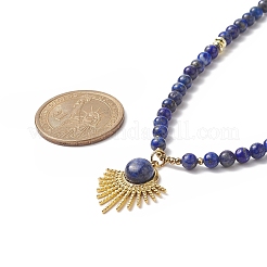 Natural Lapis Lazuli Beaded Necklaces&nbsp;NJEW-JN04226-02