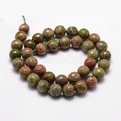 Natural Unakite Beads Strands&nbsp;G-G736-26-6mm