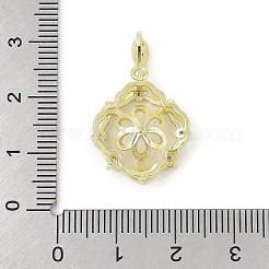 Brass Micro Pave Clear Cubic Zirconia European Dangle Charms Bails&nbsp;KK-K297-58G