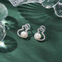 Natural Pearl Ear Studs&nbsp;EJEW-P286-13P