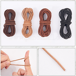 5m DIY つや消し牛革コード  洋服アクセサリー  ラウンド  ダークサーモン  2.5mm  約5.47ヤード（5m）/セット&nbsp;OCOR-GF0004-97B-04
