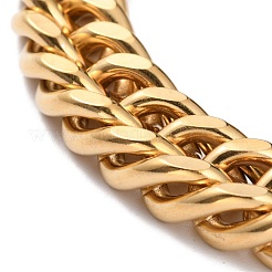 Ion Plating(IP) 304 Stainless Steel Cuban Link Chain Bracelets&nbsp;STAS-A028-B064G-A