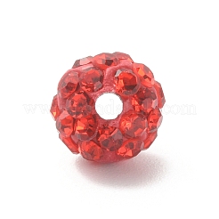 ラインストーン パヴェ ディスコ ボール ビーズ  樹脂粘土ラインストーンビーズ  ラウンド  ヒヤシンス  8mm  穴：1.8mm&nbsp;RB-TAC0002-02B-05