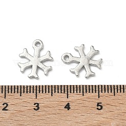 合金ペンダント  スノーフレークチャーム  プラチナ  13.5x11x1.3mm  穴：1.2mm&nbsp;PALLOY-P317-10P