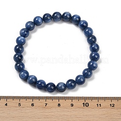 天然カイヤナイトビーズ ストレッチブレスレット 男性用 女性用  内径：2-1/8~2-1/4インチ（5.5~5.85cm）&nbsp;BJEW-R023-01