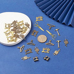 90 Pcs 9 Styles Tibetan Style Alloy Pendants&nbsp;TIBEP-PH0001-20