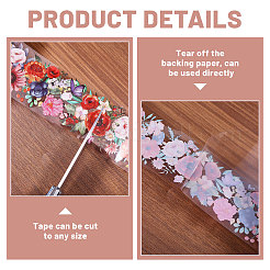 4Pcs 4 Colors PET Decorative Stickers&nbsp;DIY-PH0032-39