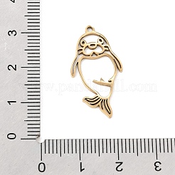 ステンレスペンダント201個  アシカのチャーム  切り取る  18KGP本金メッキ  27x14x1mm  穴：1.4mm&nbsp;SA-CBA5D66-05G