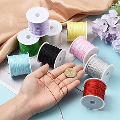 9 Rolls 9 Colors Nylon Braided Cord&nbsp;NWIR-YW0001-16