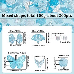 100G Plastic Pendants & Beads & Decoden Cabochons&nbsp;OHAR-SC0002-99C