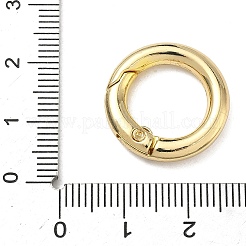 合金プッシュ式リングカン  ラックめっき  長持ちメッキ  ゴールドカラー  19.5x3.3mm&nbsp;FIND-H056-01G
