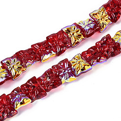 Baking Paint Electroplate Transparent Glass Beads Strands&nbsp;EGLA-N020-05