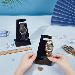 L Shaped Acrylic Single Watch Display Stands&nbsp;ODIS-WH0086-089B-02