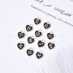 Light Gold Plated Alloy Enamel Pendants&nbsp;ENAM-R055-05B