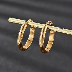 201 Stainless Steel Hoop Earrings&nbsp;EJEW-P304-15B-G