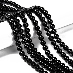 Natural Eyeless Obsidian Beads Strands&nbsp;G-K123-06-12mm