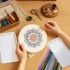 木製刺繍糸オーガナイザークロスステッチプレート  ミシン糸ホルダー収納工具  長方形  ホワイト  200x120x3mm&nbsp;TOOL-WH0005-48